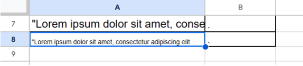Hướng dẫn cách làm chữ vừa với ô trong Google Sheets