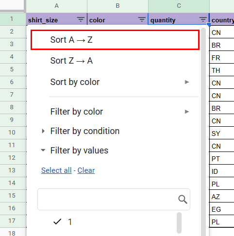 Cách sắp xếp và lọc dữ liệu trong Google Sheets
