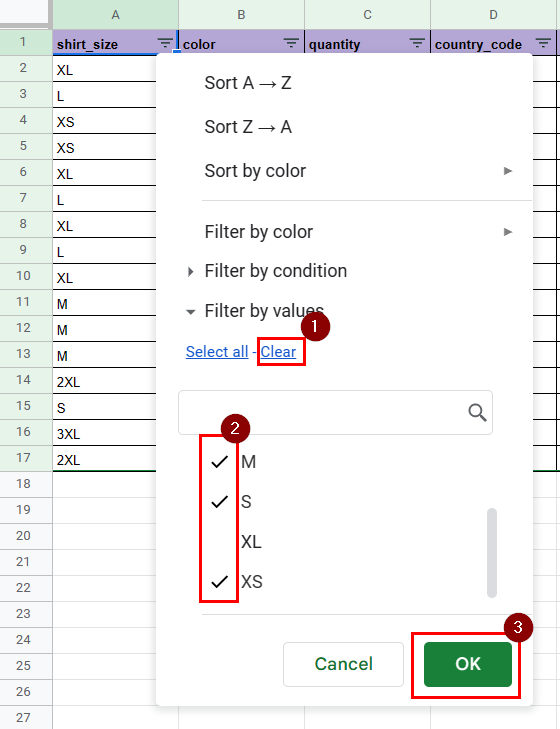Cách sắp xếp và lọc dữ liệu trong Google Sheets