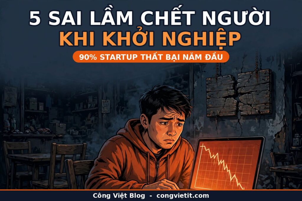5 Sai Lầm Chết Người Khi Khởi Nghiệp Khiến 90% Startup Thất Bại Năm Đầu