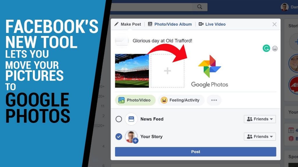 Facebook cho phép người dùng chuyển Ảnh và Video sang Google Photo