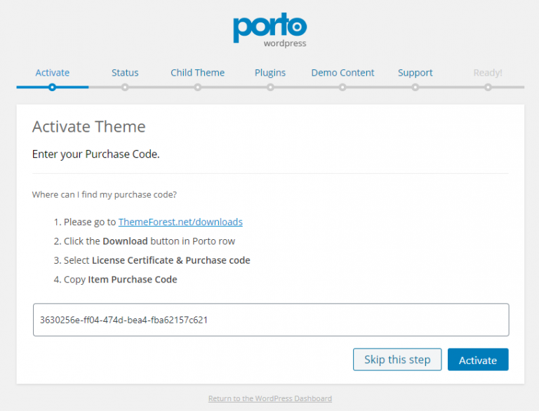 Hướng dẫn Active theme Porto Wordpress update mới nhất - Công Việt Blog