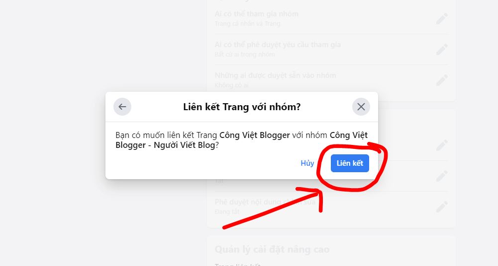 Hướng dẫn Liên kết nhiều Trang (Fanpage) Facebook với một Nhóm Group