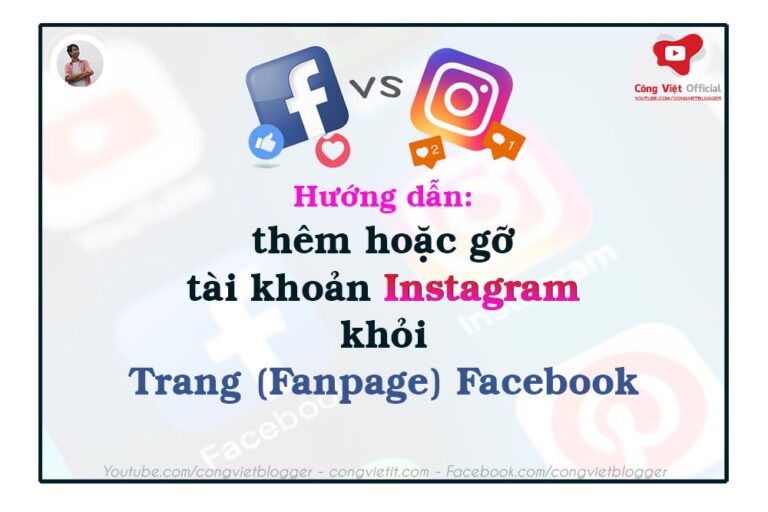 Thêm hoặc gỡ tài khoản Instagram khỏi Trang Facebook