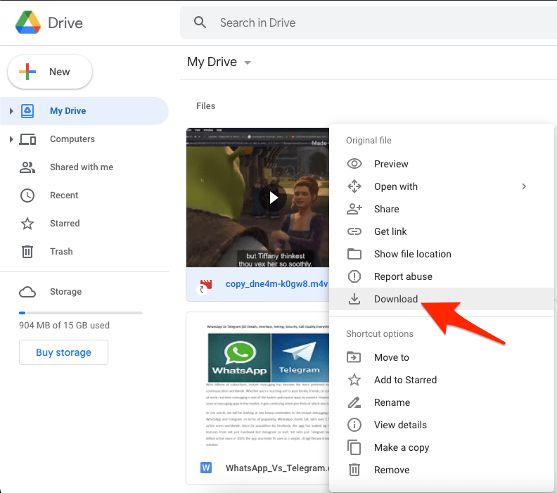 Làm cách nào để tìm kiếm phim trên Google Drive?