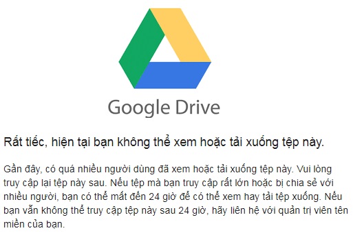 4 phương pháp khắc phục vấn đề Google Drive bị vượt quá giới hạn tải xuống