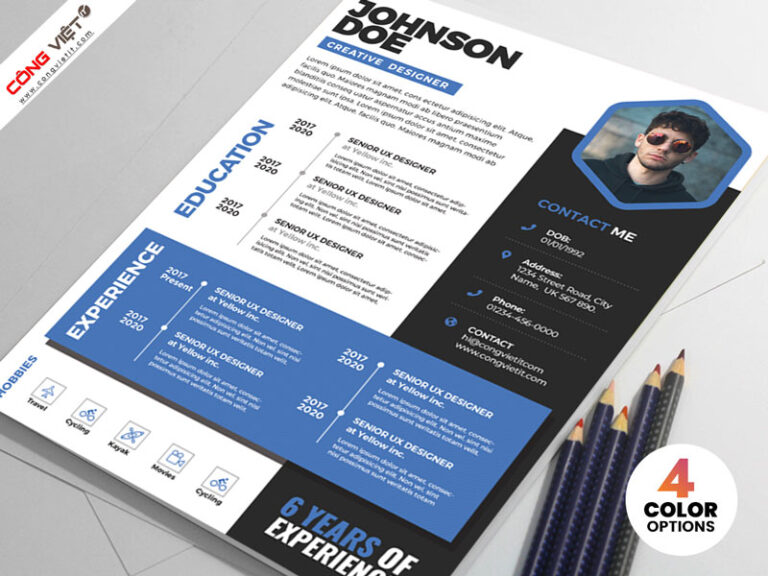 Template Photoshop CV ca nhan 2-Template Photoshop Portfolio-congvietit.com