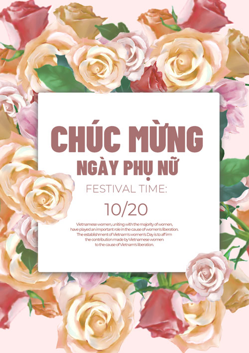 Chia sẻ 14+ Templates Photoshop Ngày Phụ Nữ Việt Nam 20/10 - CongVietIT.Com
