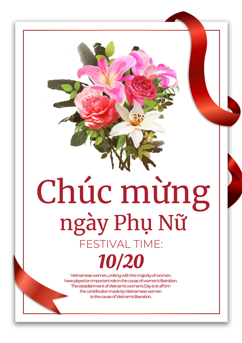 Chia sẻ 14+ Templates Photoshop Ngày Phụ Nữ Việt Nam 20/10 - CongVietIT.Com