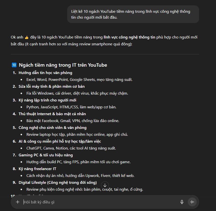 Xây Kênh YouTube Từ A-Z: Hướng Dẫn Chi Tiết Với ChatGPT Ứng Dụng Thực Chiến 16 Xây Kênh YouTube Từ A-Z: Hướng Dẫn Chi Tiết Với ChatGPT Ứng Dụng Thực Chiến