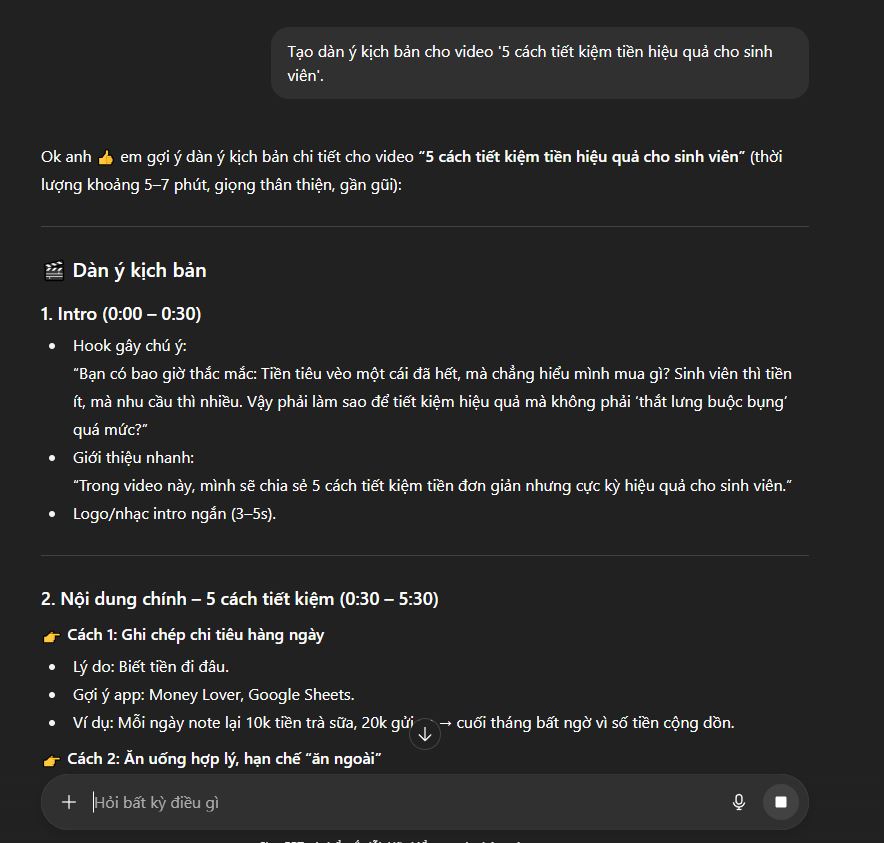 Xây Kênh YouTube Từ A-Z: Hướng Dẫn Chi Tiết Với ChatGPT Ứng Dụng Thực Chiến 17 Xây Kênh YouTube Từ A-Z: Hướng Dẫn Chi Tiết Với ChatGPT Ứng Dụng Thực Chiến