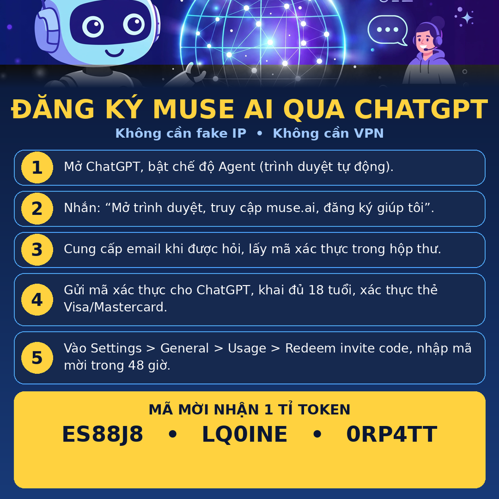 Cách 2: Nhờ ChatGPT Agent mở trình duyệt đăng ký hộ – không cần fake IP